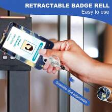 1 Conjunto (Clipe de Crachá + Porta-Cartão + Cordão) Cordão Preto de Gato Preto para Crachás de Identificação, Carretel de Crachá de Enfermeira Retrátil, Cordão Destacável Fofo com Clipe de Mosquetão Giratório a 360°, Porta-Cartão de Identificação Vertical, Adequado para Professores, Estudantes, Médicos, Enfermeiras, Homens, Mulheres, Presentes de Uso Diário no Escritório - Gato Preto Estrelado