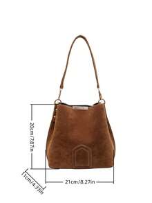 New Fashion Niche Stylish Casual Versatile Bucket Bag, Retro Classic High-Quality Wide Strap Women's Shoulder Bag, Crossbody Handbag Suitable For Work, Dating, Shopping, Daily Use