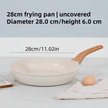 Home Frying Pan, Egg & Burger Pan, Suitable For Gas Stove And Induction Cooktop; Non-Stick Flat Bottom Frying Pan, Suitable For Gas Stove And Induction Cooktop, White (7.87/9.45/11.02 Inches) - Frying Pan - View 12