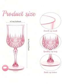 Vintage Embossed Reusable Plastic Glasses, Durable Cups, Juice Cups, Reusable Clear Plastic Champagne Flutes, Shatterproof Clear Plastic Champagne Glasses, Suitable For Outdoor Celebrations. Plastic Champagne Flutes, Juice Cups. Suitable For Christmas As Well As Event And Party Supplies For Parties And Weddings. - Multicolor - View 3