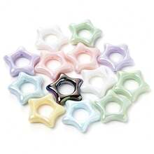 Bộ 10/20/30 hạt Acrylic rực rỡ, phối ngẫu nhiên các hình búp bê, ngôi sao, mặt trăng, lọ nước hoa, hạt tròn chạm khắc, thích hợp làm vòng tay, vòng cổ, móc khóa, mặt điện thoại, phụ kiện túi xách, đồ thủ công - Nhiều màu - Xem 9