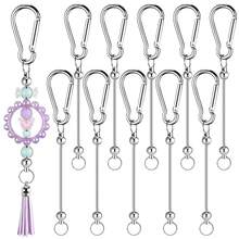 10pcs DIY Beaded Keychains, Blank Keychain Strips, Multipurpose Keychains, Suitable For Water Bottles, Backpacks, DIY Crafts, Gifts For Men And Women