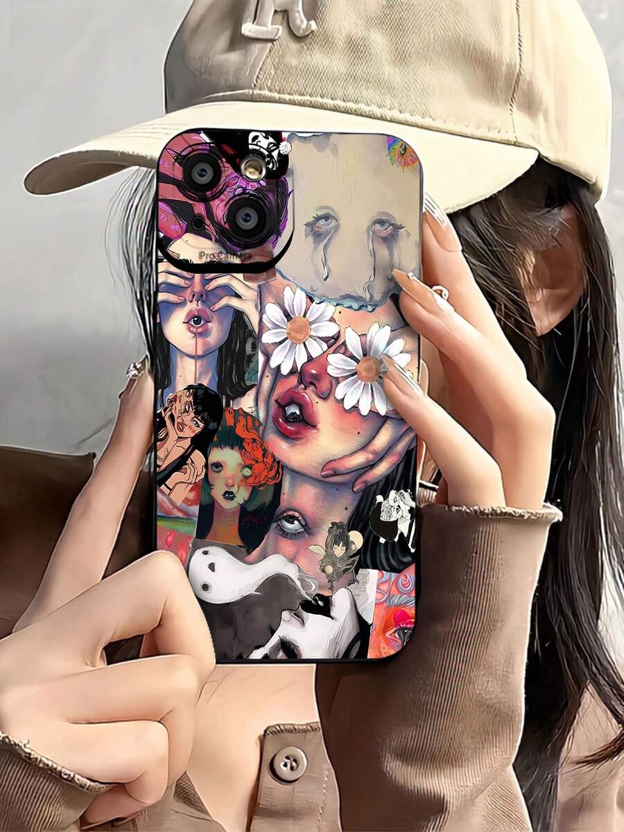 Ejemplos de títulos creativos: Funda para teléfono Eye See con una composición artística única de ojos y manos, compatible con teléfonos , 17, 16 Pro Max, 15 Pro Max, 13 y 12. Fabricada en TPU, ofrece protección contra golpes y arañazos, y es el regalo perfecto para amigos y seres queridos. Una funda con expresión artística que muestra imágenes vibrantes y detalles de diseño excepcionales, apta para modelos de y , que garantiza una protección fiable contra caídas. - Negro - Ver 1