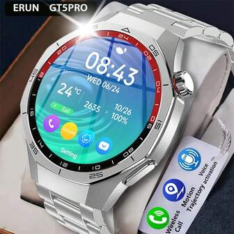 男士 2025 新款运动智能手表 - 250mAh 电池、1.5 英寸 UHD 触摸屏显示屏、超过 100 种运动模式、多功能健身追踪器、呼叫和消息通知、大屏幕、睡眠监测、增强耐用性、健身伙伴、时尚商务手表、活力风格、无线通话、语音助手、适合户外连接，兼容 Android 5.0+ / IOS 10.0+，是完美的节日礼物。