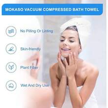 - Toalla de bao desechable y porttil para viajes de 55x 27.5 pulgadas, toallas de gimnasio, toallas de camping, Glamping, esenciales, toallas de viaje, embalaje al aspiradora no - blanco - Ver 8