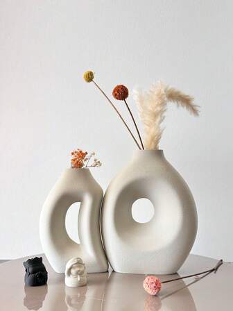 Sun And Moon Paired With A Vase, Dried Flower Arrangement Vase, Suitable For Home Living Room Decoration, Entryway Decoration Vase, Office Desktop Vase Ornament, Best Gift For Holidays