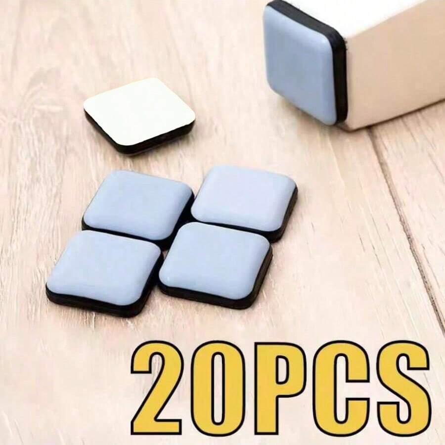 20PCS Feet Glider Sliding Pads Home Furniture Sliders Furniture Gliders PTFE Square Floor Mover Pads For Household Hardware - Multicolor - View 1