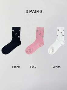1/2/3/4 Pairs Glitter Decorated Ribbed Socks, Cute & Comfortable Mid-Calf Socks, Suitable For Women's Carnival Stockings And Knitwear/Women's Knee-High Socks, Sparkling Small Gift For Christmas, Family Surprise Gift For New Year, Essential For Girlfriend On Valentine's Day