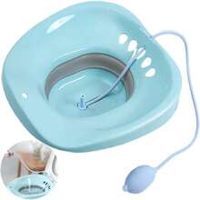 Bao Perineal Sobre El Inodoro Bao De Asiento Sitz Bath Lavabo De Perineal Sobre El Inodoro Para Cuidado Posparto Mujeres Embarazadas Ancianos Alivio De Hemorroides Azul transparente - azul - Ver 2