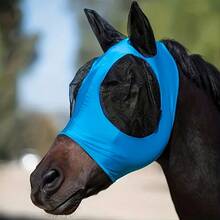 1pc This Hook And Loop Horse Fly Mask Features Easy-On/Off Functionality, Made With Breathable Mesh To Protect Against Mosquitoes And Flies. The Visible Eye Design Ensures Your Horse Has Clear Vision, While The Secure Hook And Loop Closure Allows For Quick, Hassle-Free Removal. Durable And Comfortable, It's Ideal For Keeping Your Horse's Face From Pests During Turnout Or Rides