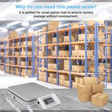 Digital Shipping Scale 88lb*0.1oz, Durable Stainless Steel Postal Scale With Tare, 4 Weighing Modes, Shipping Scale For Packages, Postage Package Scale - White - View 6