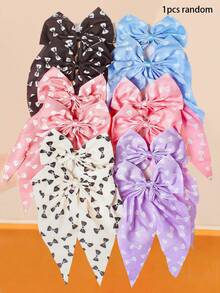 12个/套 蝴蝶结发夹，可爱印花大蝴蝶结发饰，颜色包括黑色、蓝色、粉色、白色、紫色等，适合打造甜美或时尚造型，是女孩和女士约会、派对或外出时的完美之选，头部配饰，发夹 - 彩色 - 查看 10