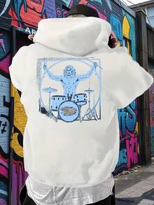 Sudadera con capucha anti-enganches para hombres, tela duradera, cómoda para personas que trabajan, sudaderas para hombres - Blanco - Ver 8