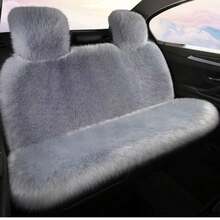 豪华毛绒汽车座椅垫 - 加厚、保暖、可水洗、贴合式座椅垫