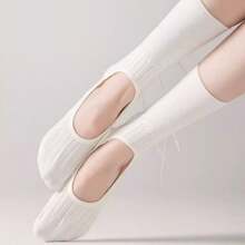 1/3 đôi tất tập Pilates chuyên nghiệp dành cho nữ, tất ống cao có nơ ruy băng, tất bó chống trượt phù hợp cho Pilates, Yoga, Tập luyện, Ba lê, Phòng tập thể dục, Quà tặng Giáng sinh tuyệt vời cho cô ấy - Nhiều màu - Xem 3