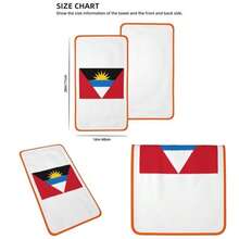 - Toallas de mano con bandera de Antigua Barbuda, secado rpido, toallas de microfibra de terciopelo coral, altamente absorbentes, uso como hotel, bao, ducha, toalla de mano, 16x 28 - Naranja + Toallas de mano - 16x28 pulgadas - Ver 1