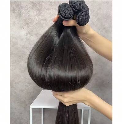 Paquete de cabello humano liso de 32 pulgadas de doble trama, cabello vietnamita original sin procesar para mujeres