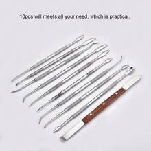 ZJchao Kit de Escultura de Cera, 10 Piezas Kit de Escultura de Metal Portátil Decoración de Joyería Juego de Herramientas de Tallado de Cera Tallado de Tallado Herramientas de Procesamiento - 1 - Ver 4