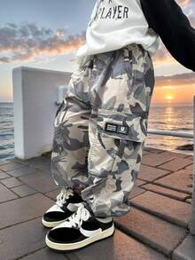 Young Boy Summer Lightweight Loose Ankle-Tied Casual Pants