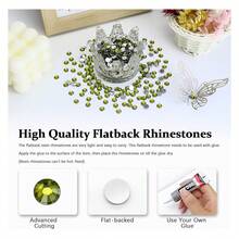 4500PCS Resin Flatback Rhinestone, 2mm 3mm 4mm 5mm 6mm Olive Green Flatback Rhinestones For Tumblers, Nails Art, Mugs, Bottles, Craft Dration, Loose Bling Glitter Gem Stone - 多色141 - 查看 2