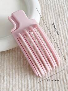 2/1件装女士发夹。简约树脂材质，6齿和3齿高冠发夹，打造蓬松刘海造型，增加发根蓬松度，美发造型工具，美发造型套装