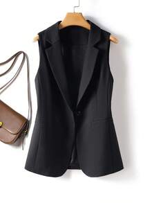 Áo vest nữ xuân/thu, chuyên nghiệp, thanh lịch, đa năng, cao cấp - màu đen - Xem 15