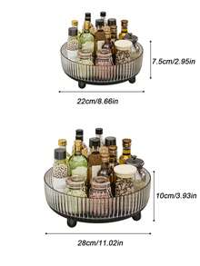 This 360-Degree Rotating Cosmetic Storage Box, Perfume And Skincare Product Storage Box, And Kitchen Spice Rack Are Suitable For Use On Dressing Tables, Bathroom Countertops, And Kitchen Countertops. - Multicolor - View 11