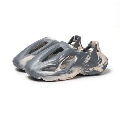 New Foam Runner Shoes For Unisex, Hollow Cloud Slippers Lightweight Slip-On Walking Sneakers Breathable Soft Beach Sandals