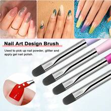 1-8pcs/Set UV Gel Nail Brushes, Suitable For Gel Extension, Nail Art Design, Gel Nail Brushes, Extension Powder, Nail Stickers, Nail Art Pen Set - Multicolor - View 4