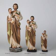 BC Catholic St. Joseph And Child Jesus Statue Catholic Saint Figure Religious Gift For Father's Day Inspirational Indoor Home Decor 6 Inches H Hand Painted By Buildclassic - 6吋高 - 查看 8