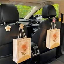 Car Headrest Hook, Cute Flower Car Seat Storage Hook For Wallets And Bags, Portable Car Wallet Hanger Decoration, Commonly Used For SUVs, Sedans, Trucks - Multicolor - View 2