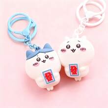 2PCS Keychain Set Collectible Figurines Cute Anime Couple Keyring For Him & Her, Best Gift For Fans, Bag/Purse Charm (Chiwa & Hachi),Christmas Gifts - 2pcs - 查看 11