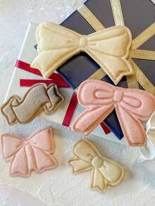 Cute Butterfly Bowknot Shaped Cookie Cutters DIY 3D Bow Pressable Biscuit Moulds Stamps Embossers Cake Making Tools