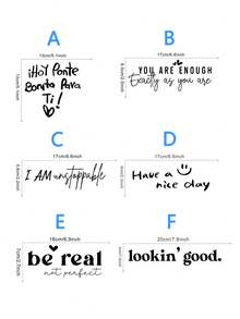 1pc You Look Good|Have A Nice Day|You Are Enough Positive And Uplifting Inspirational Slogans Are Suitable For Use In Bathrooms, Dressing Tables, Makeup Rooms, And Living Room Mirrored Doors, Windows, And Walls Room Decor Home Decor - Multicolor - View 4