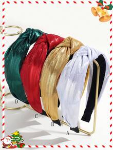 1pc Women's Fashion Sequin Velvet Snowflake Christmas Headband, Wide Knotted Design Suitable For Daily Wear And Christmas Holiday, Hair Band, Hair Hoop ,Makeup