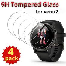 4 件 Garmin Venu/Venu2/2S 高清屏幕保护膜，9H 钢化玻璃防刮保护，灵敏触摸，易于安装，无气泡 - 彩色 - 查看 9