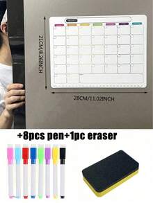 Lịch từ tính có thể xóa được gắn tủ lạnh, Lịch bảng trắng từ tính, Lịch ghi nhớ thực đơn gia đình hàng tháng, Lịch gắn tủ lạnh, Lịch từ tính có thể xóa, Trang trí nhà bếp, Lịch kế hoạch hàng tháng gắn tủ lạnh, Phụ kiện tủ lạnh, Dùng để lập danh sách việc nhà và lên thực đơn (Nhiều kích cỡ) - Nhiều màu - Xem 15