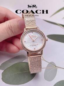 Coach Audrey Crystal Mother Of Pearl Dial Ladies Watch