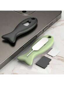 1pc Anti-Loss Sim Card Ejector, Keychain Pendant, Mobile Phone Chip Remover, Universal Mobile Phone Eject Tool Keychain Pendant.