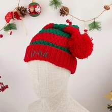 Custom Embroidered Santa Hat: Personalized Christmas Party Wear - Multicolor - View 3