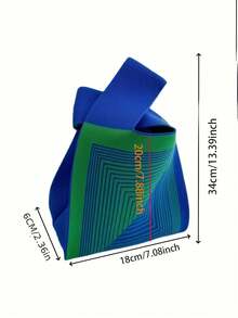 Fashionable Geometric Pattern Knotted Bag, Women's Geometric Pattern Crochet Bag, Suitable For Vacation, Mini Crochet Handbag, Popular Beach Bag, Elegant Women's Wristlet Clutch - Lightweight, Wedding Bride Bridesmaid Gift, Party Gift, Christmas Gift, Thanksgiving Gift, Bridal Shower Gift, Back To School Gift, Teacher Gift, Easter Gift - Multicolor - View 9