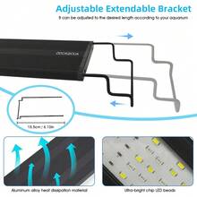 DDCAQIOUA Aquarium Accessories, Aquarium Lighting Made Of Aluminum Alloy, Adjustable Arm Length, Available In Various Sizes, Programmable Timer, Adjustable Brightness, Adjustable Color. Gives Your Aquarium Vibrant Colors, Suitable For Aquariums. - 查看 8