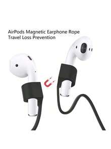 1pc 70cm Universal Magnetic Anti-Lost Earphone Strap, Suitable For Outdoor, Fitness, Wireless Earphones Silicone Anti-Lost Lanyard - Multicolor - View 2