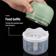 Mini Chopper - USB Rechargebale Electric Garlic Grinder, Electric Mini Garlic Chopper, Prosperousk Mini Garlic Chopper, Small Chopper Electric (Green*250ml) - Green*250ml - View 6