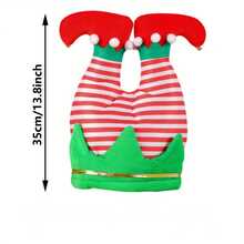 1pc Christmas Decoration Party Santa Hat Elf Clown Leggings Hat Christmas Tree - Multicolor - View 4