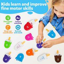 字母匹配玩具，计数玩具字母学习玩具，适合 18 个月以上的幼儿男孩女孩字母分类和匹配游戏，幼儿园精细运动技能玩具，适合 3 4 5 岁（部分零件随机发送）儿童圣诞袜、字母游戏、男孩儿童玩具、儿童圣诞袜、儿童玩具、儿童圣诞袜、磁性砖块、字母玩具、幼儿女孩圣诞袜、儿童玩具、玩具、儿童圣诞袜