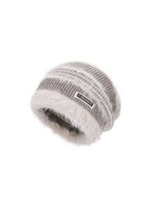 JOYLORD 1顶女士针织帽，宽松加厚保暖护耳帽，秋冬季百搭 - C - 查看 10