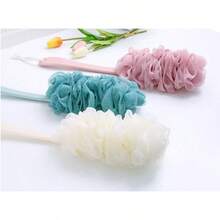 Cepillo de esponja de malla de nailon suave para ducha, esponja de esponja de malla de nailon suave para ducha, luffa en un palo para hombres y mujeres, exfoliante para limpieza de fregado para ancianos paquete de 3, blanco - Paquete de 3, Color Blanco - Ver 10