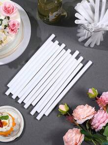 24/12/1pc White Cake Supports, For Stacking Wedding Cake Dowels Plastic Cake Dowel Rod White Cake Dowel Rods Cake Straws For Stacking And Supporting, Cake Sticks, Cake Dowel Straws, Wedding Cake Dowels Plastic Cake Dowel Rod White Cake Dowel Rods Cake Straws For Stacking And Supporting Back To School