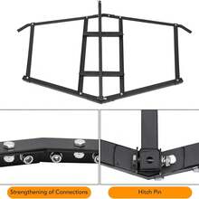 74-Inch Trailer Leveling Harrow With 2 Adjustable Bars For Landscape Or Farm Garden Field Leveling - Black - View 4